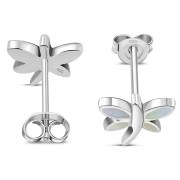 Butterfly Stud Mother of Pearl Sterling Silver Earrings - e349
